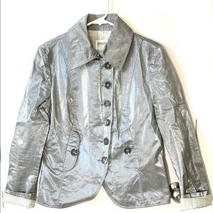 Armani collezioni jacket button down polyurethane collared